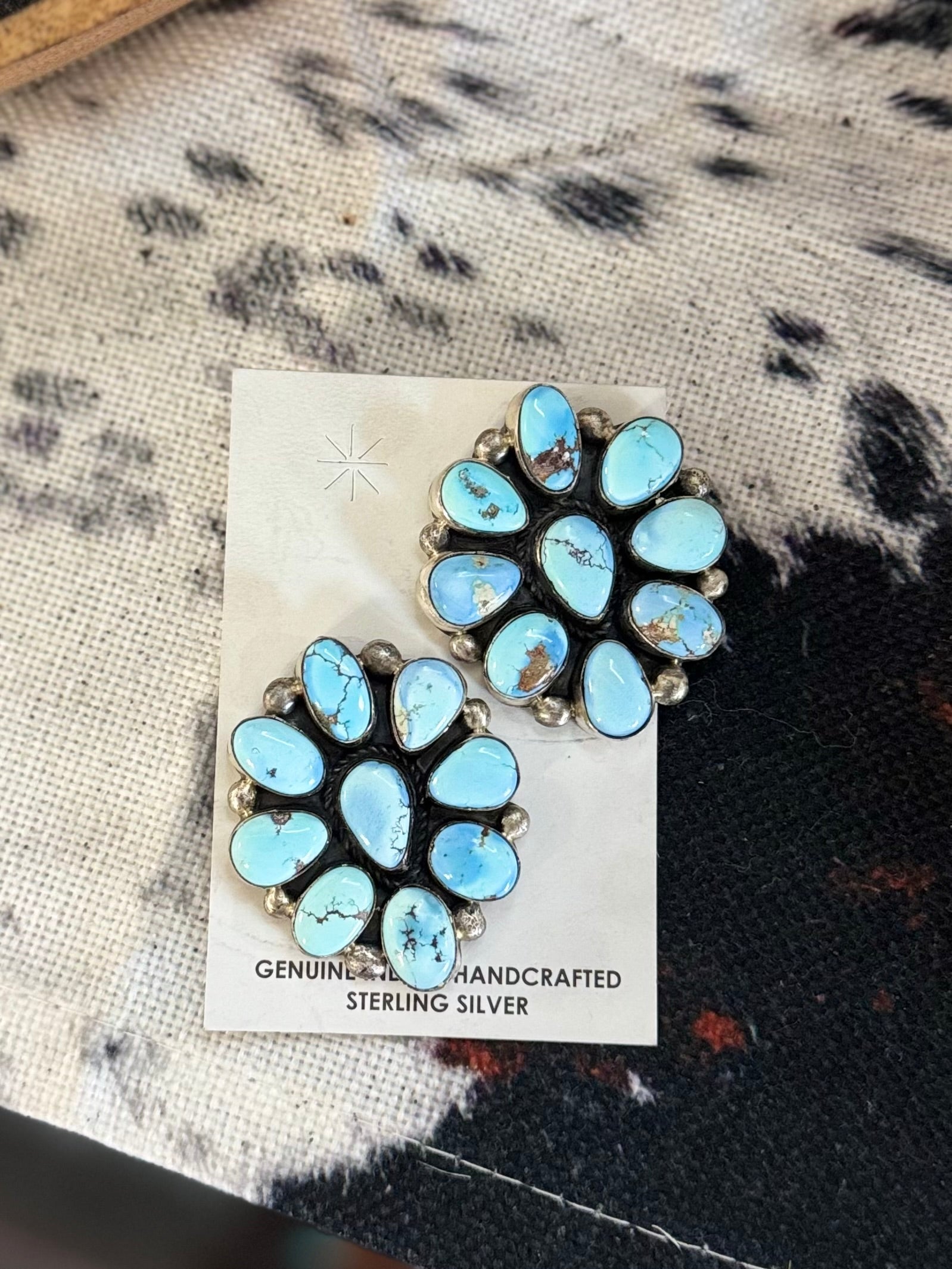 Golden hills full cluster earrings