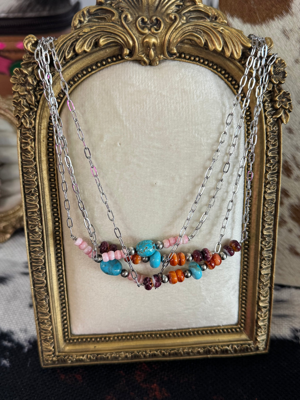 Triple Threat bar necklace