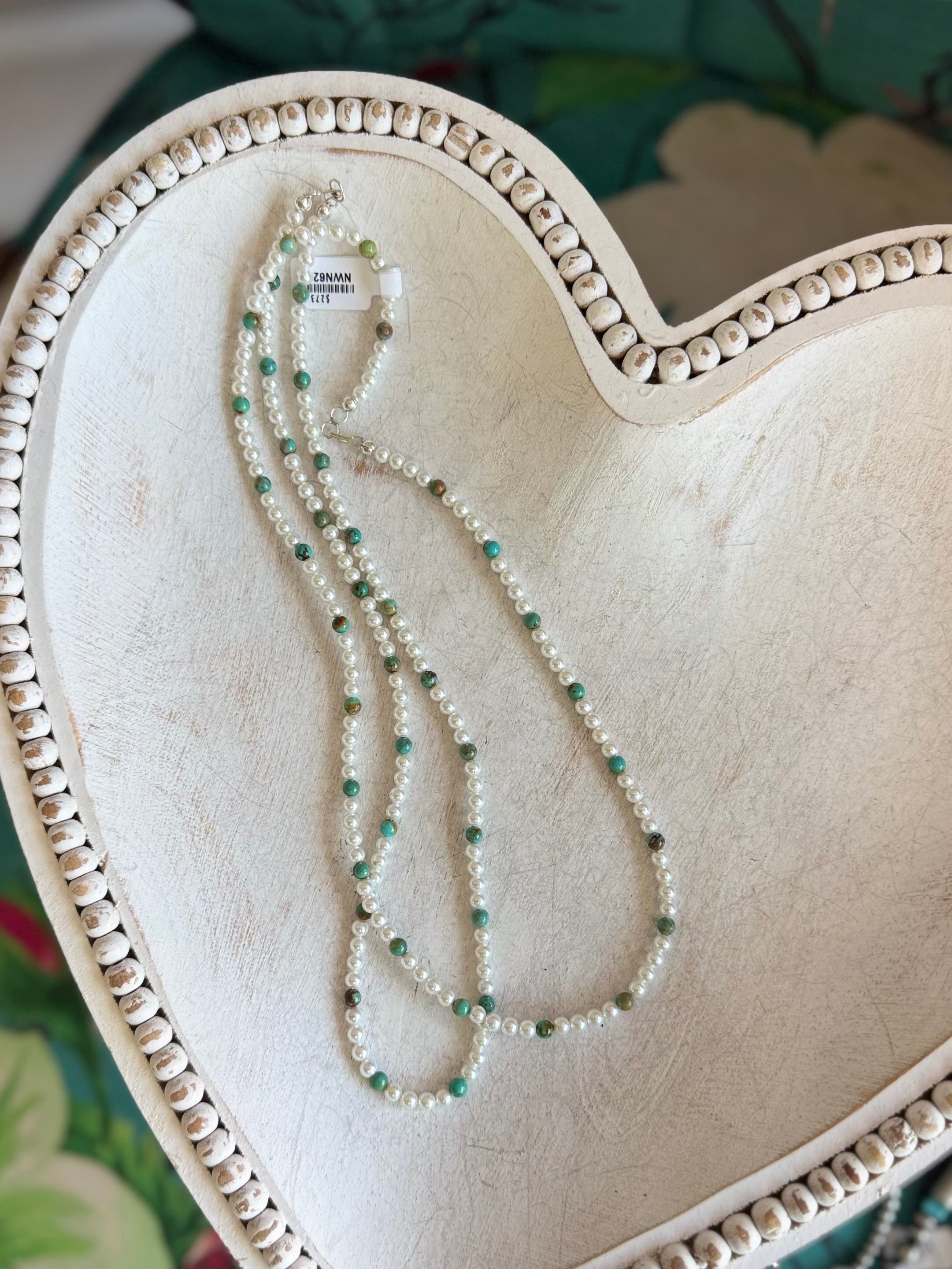 Mother of pearl and kingman pearls 18 inch