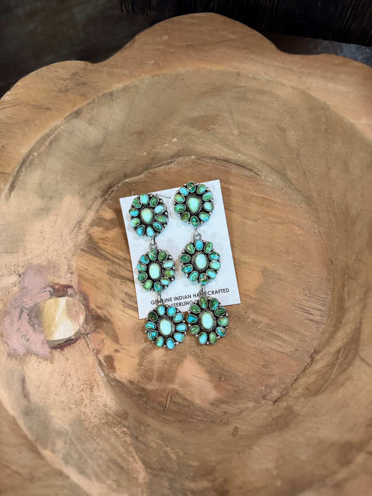 Sonoran triple cluster earrings