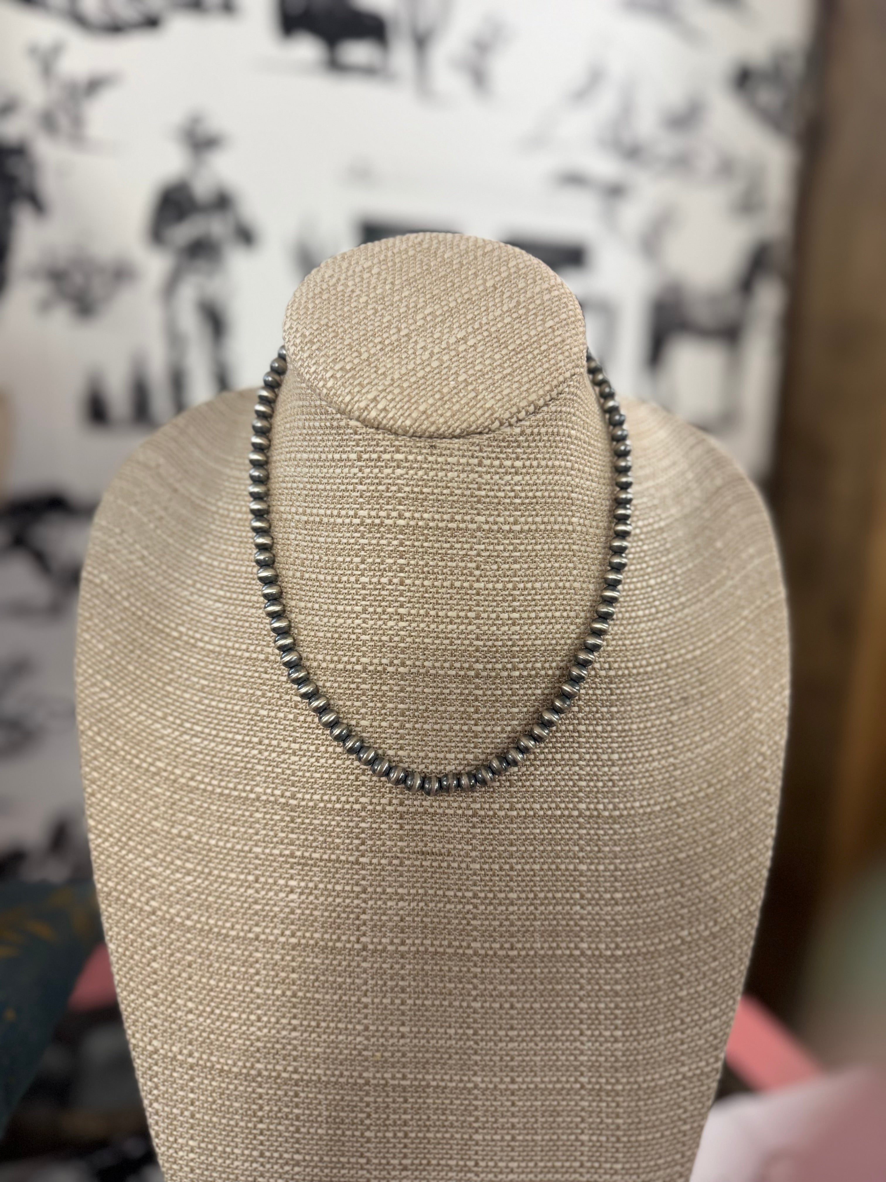 6 mm 18 inch sterling pearls