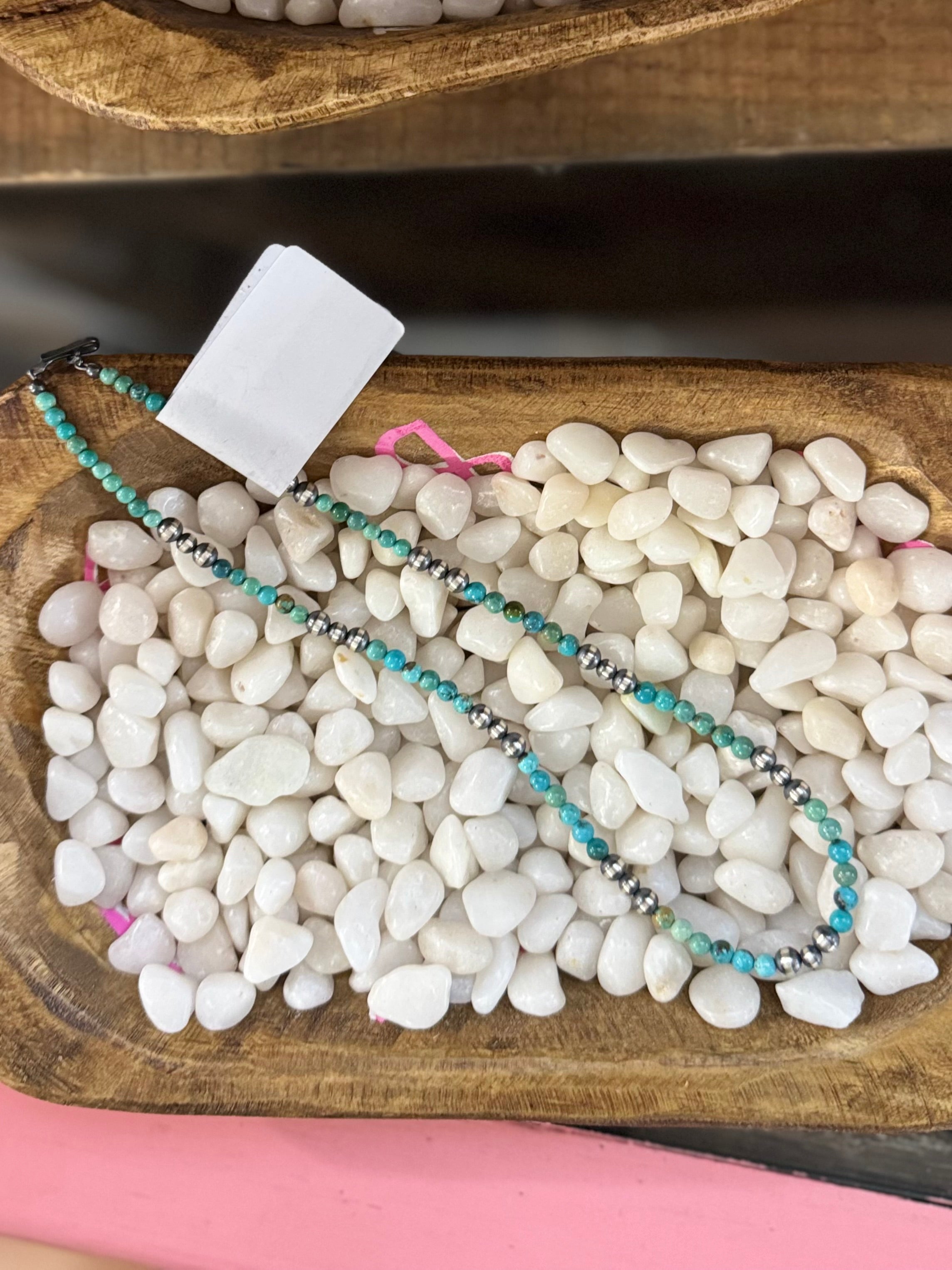 Turquoise and sterling pearls