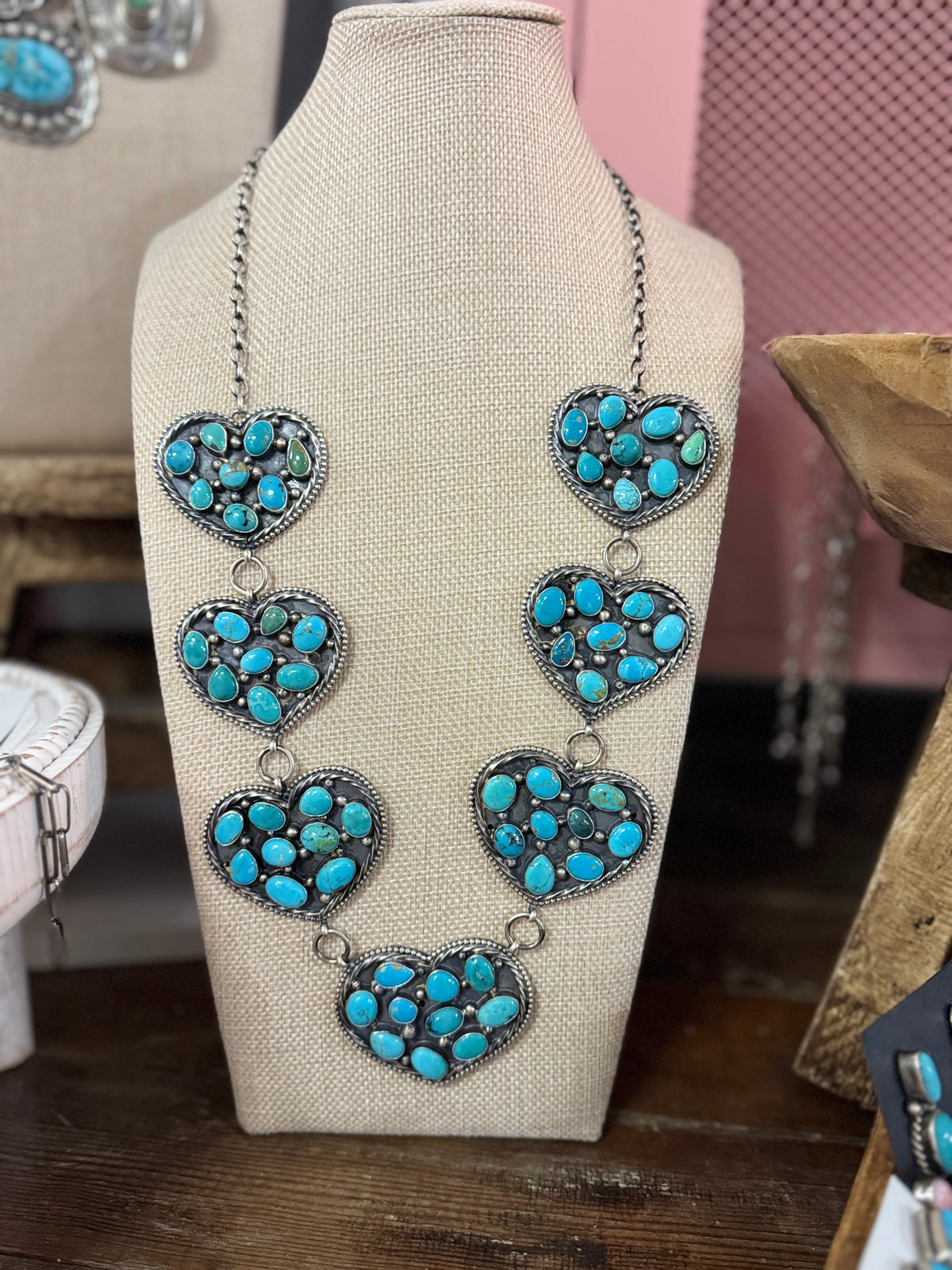 Heart statement necklace
