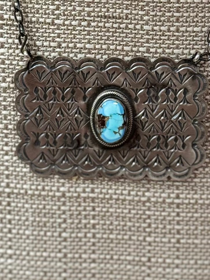 Golden Hills stamped necklace