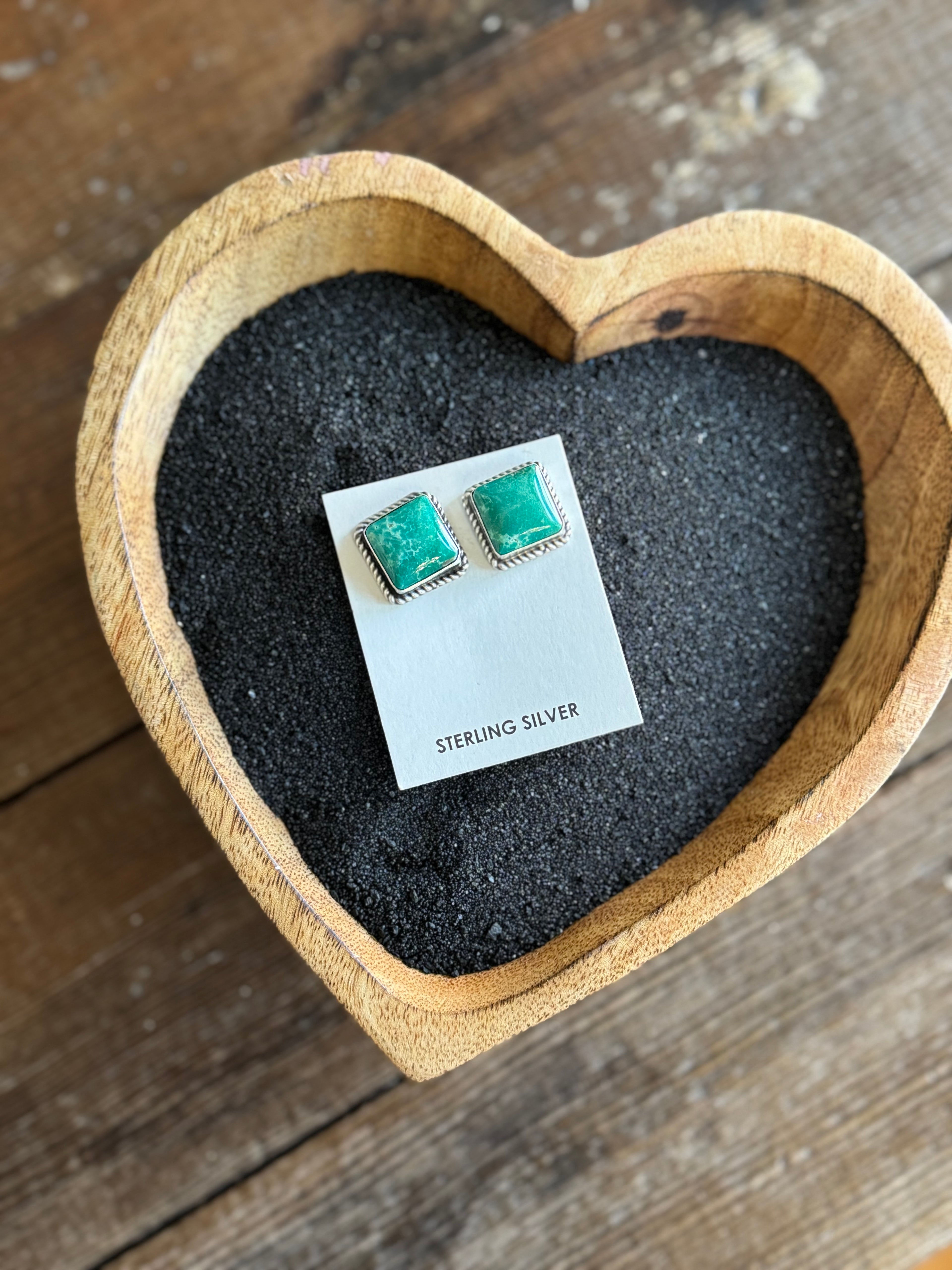 Navajo handmade kingman studs