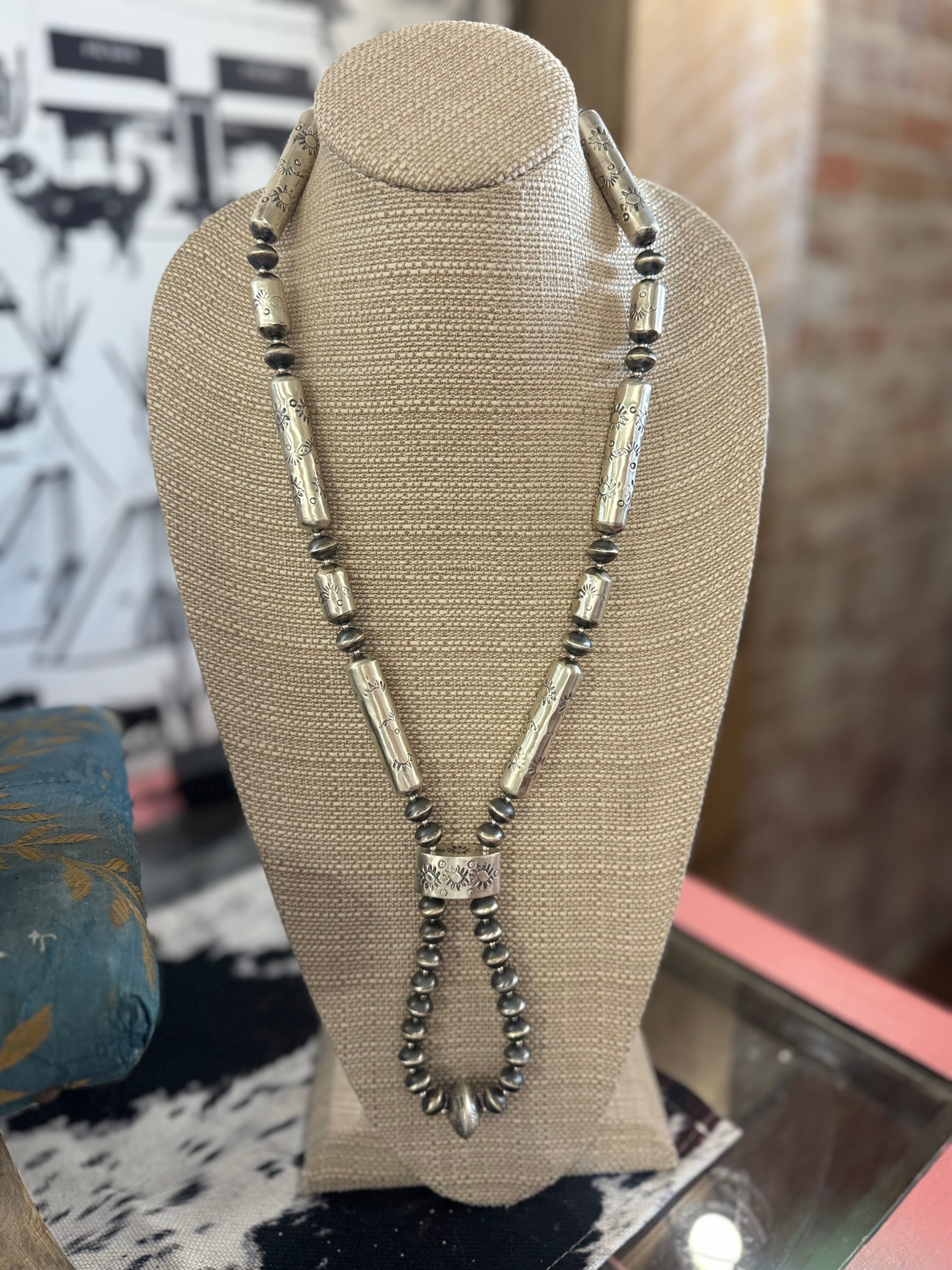 Navajo stamped pearls