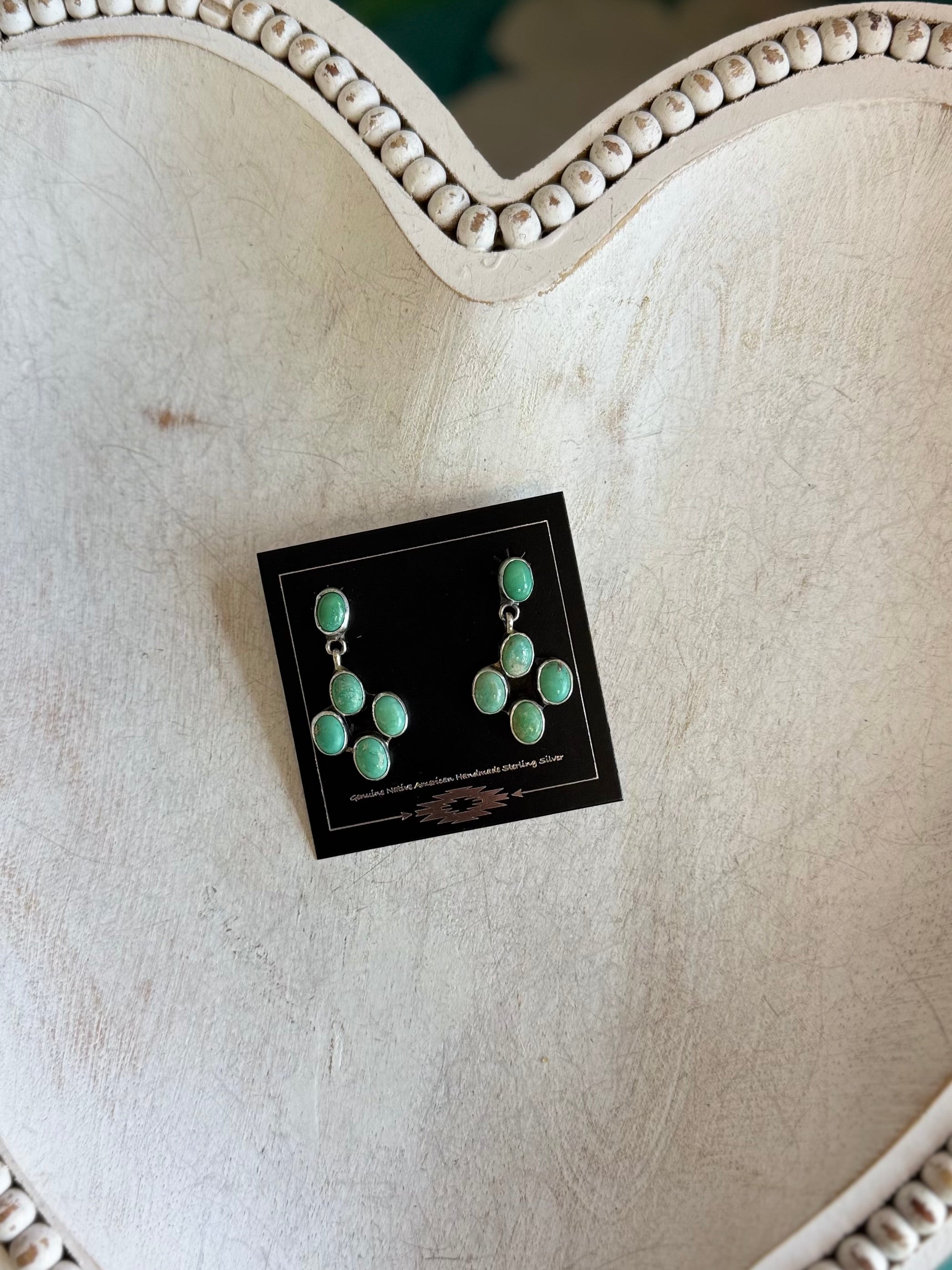 Small cluster drop earrings