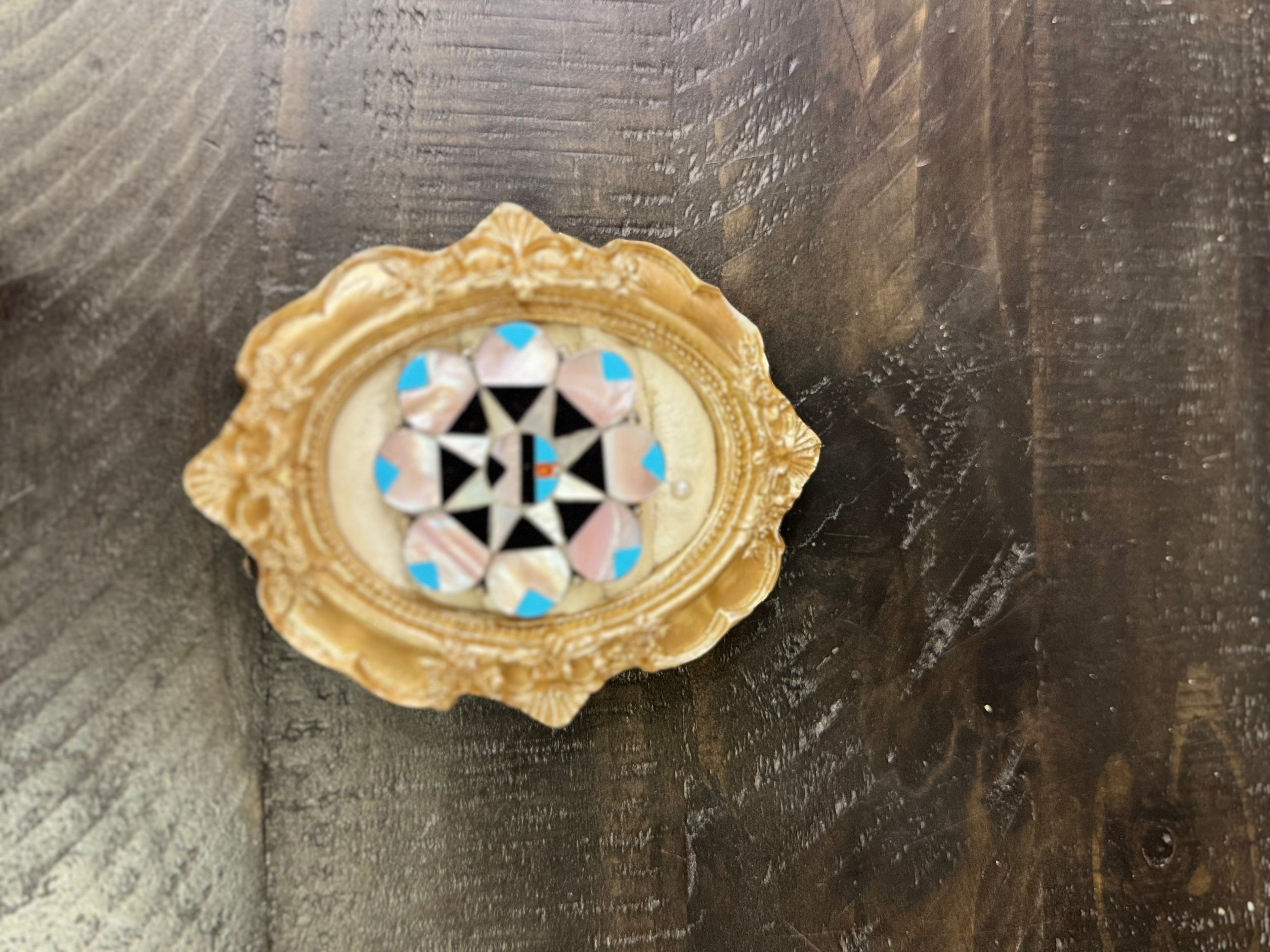 Zuni Flower pendant/ pin