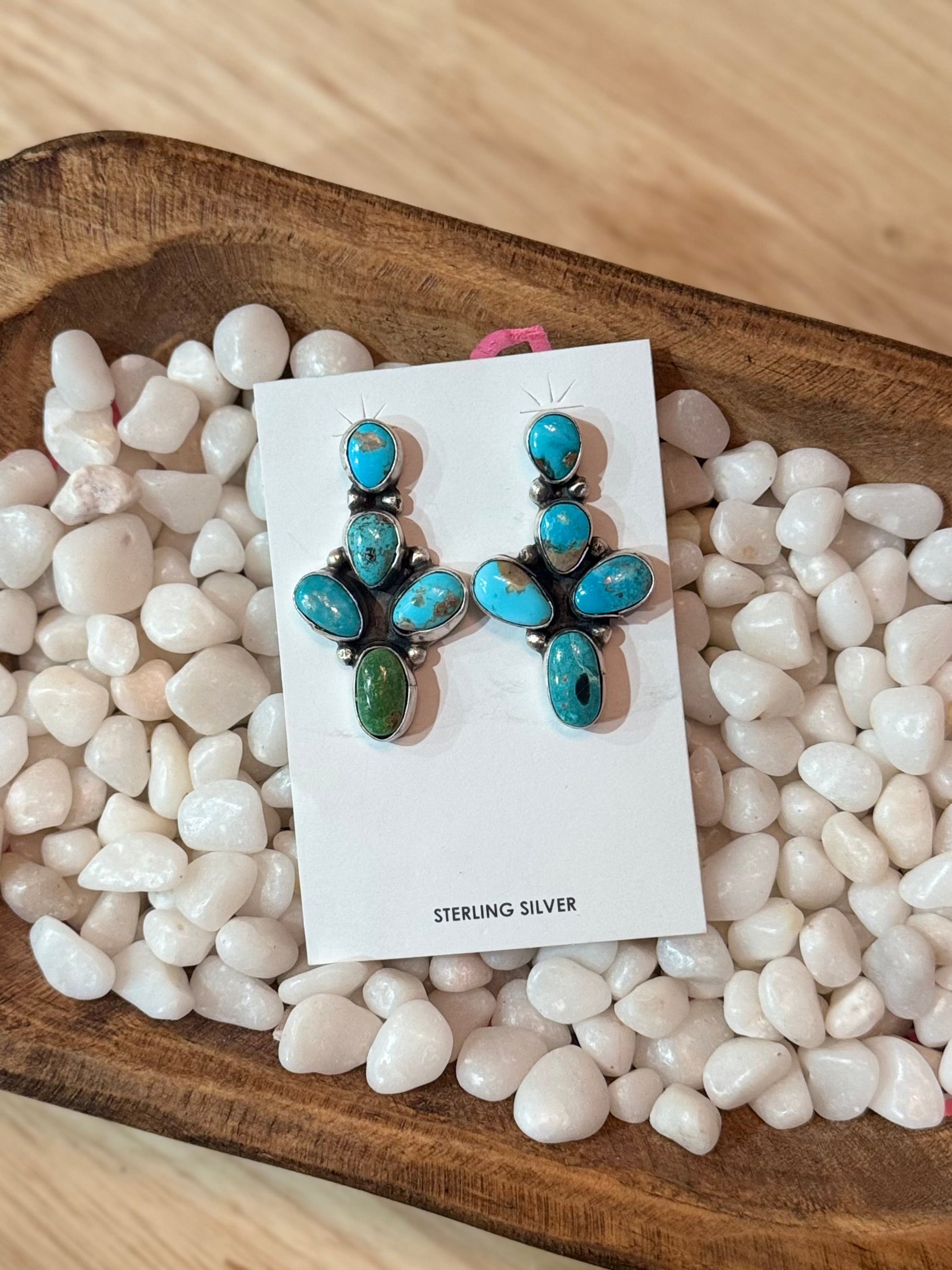 Mixed turquoise earrings