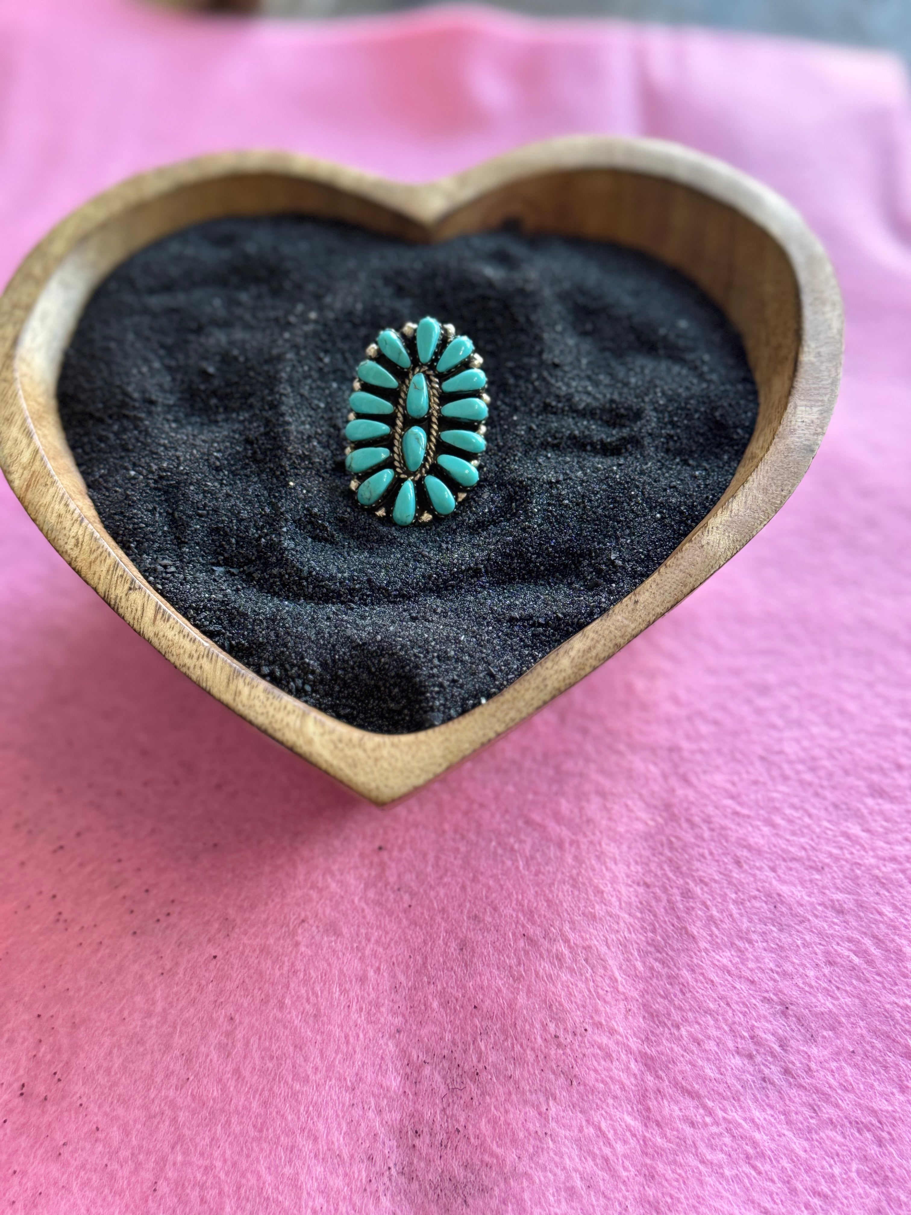 Turquoise Blossom Ring