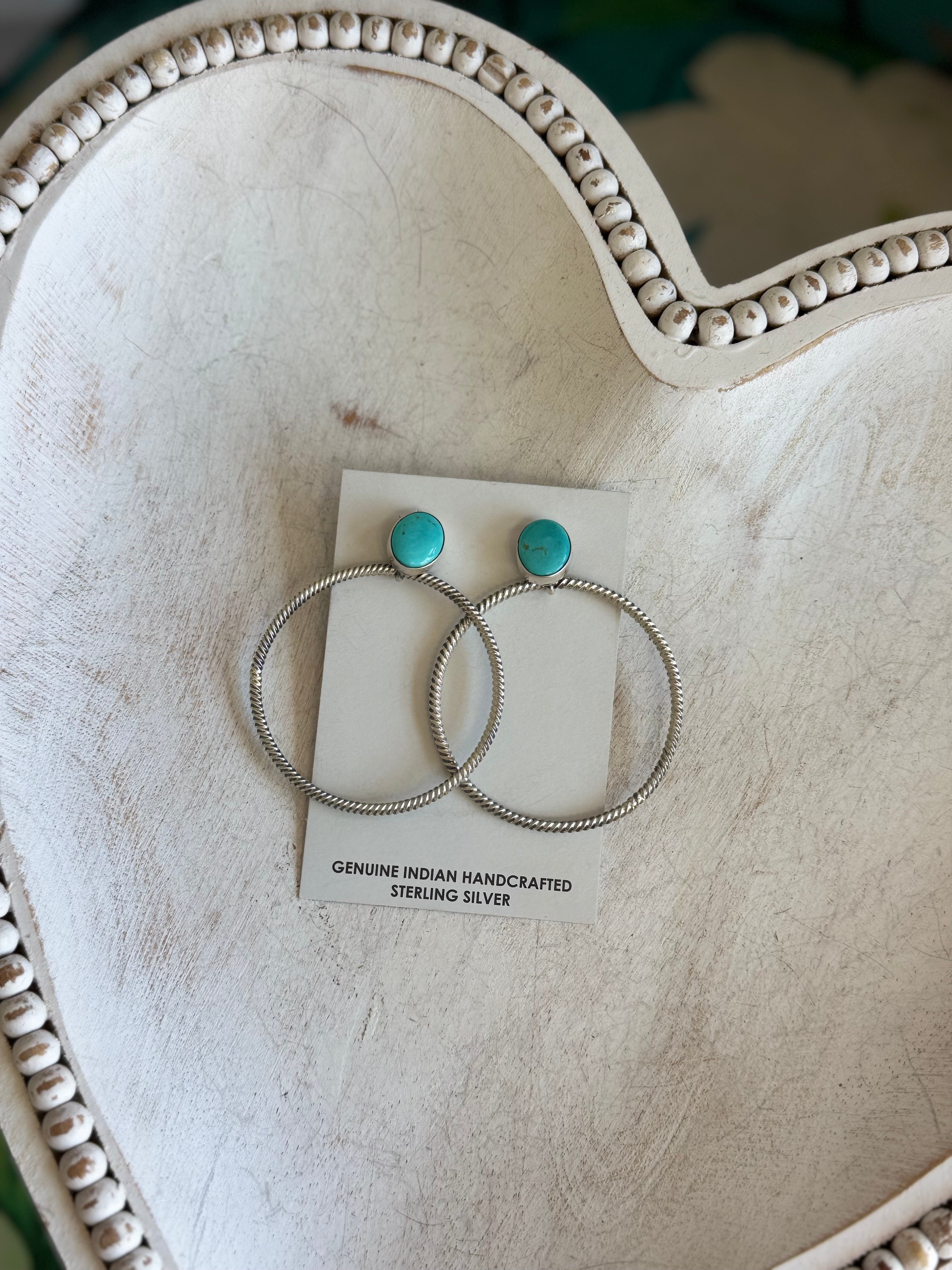 Turquoise hoops