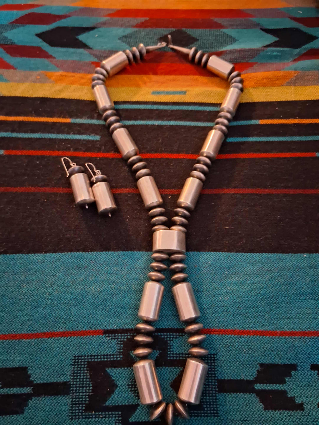 Handmade Navajo Pearl barrel necklace