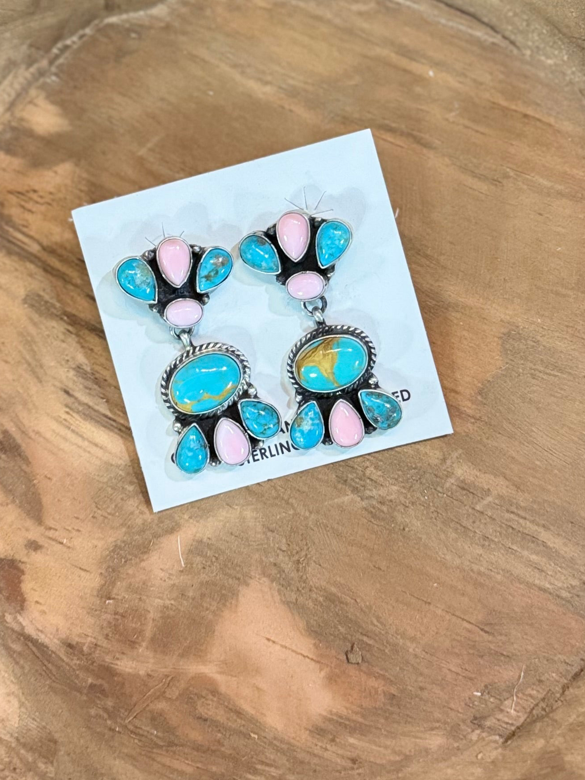 Pink and Royston earrings