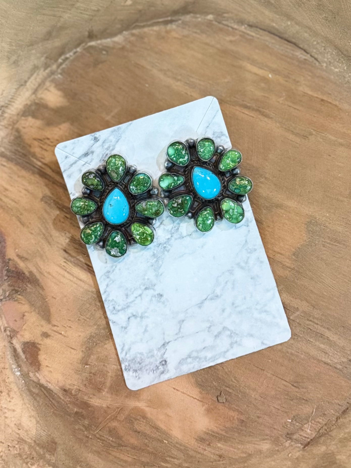 Sonoran and Kingman cluster earrings