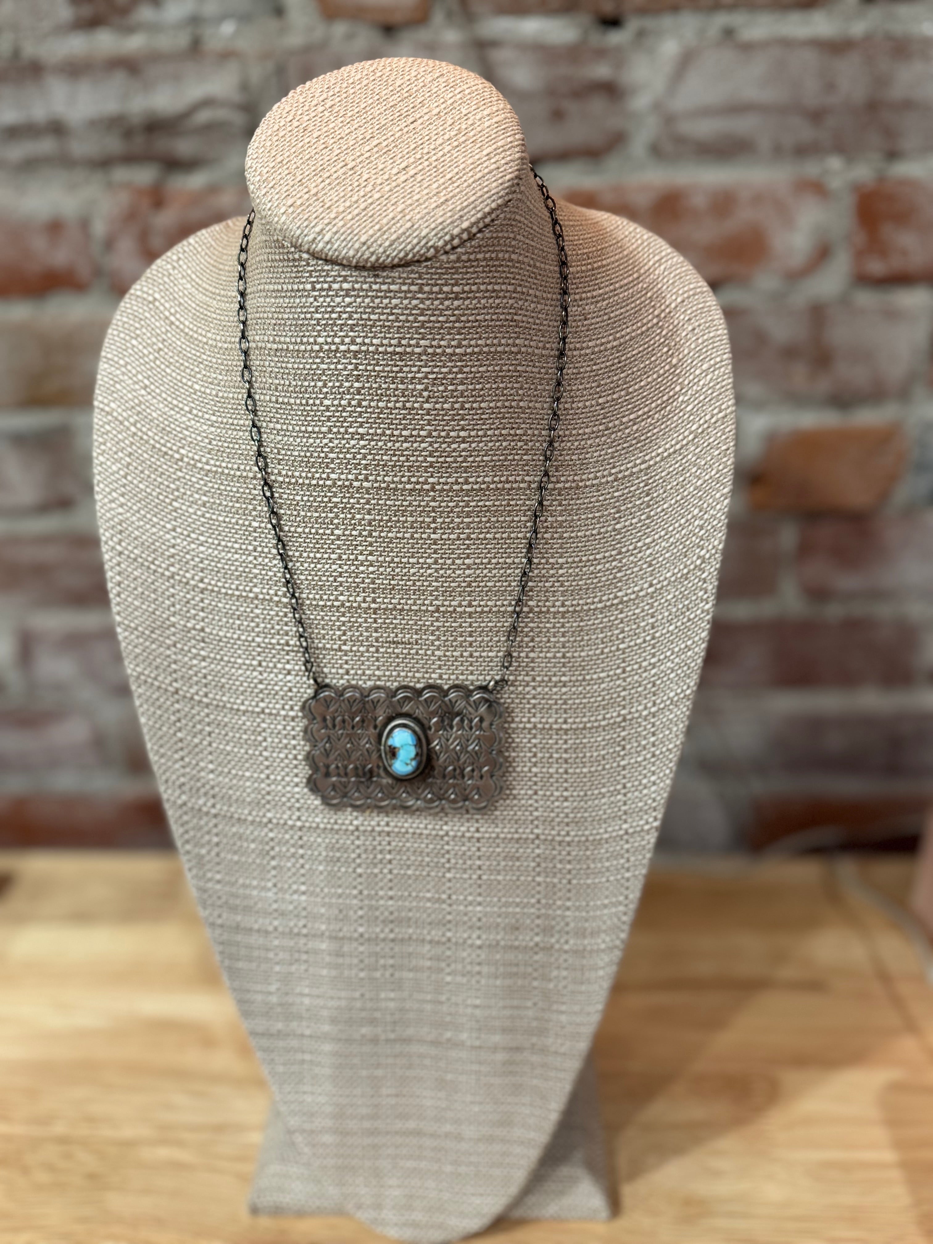 Golden Hills stamped necklace