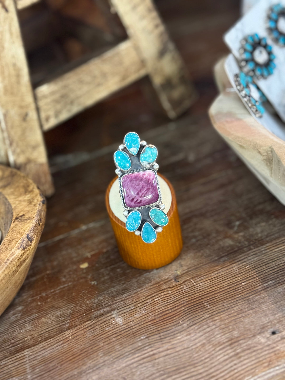 Purple Spiny and kingman ring
