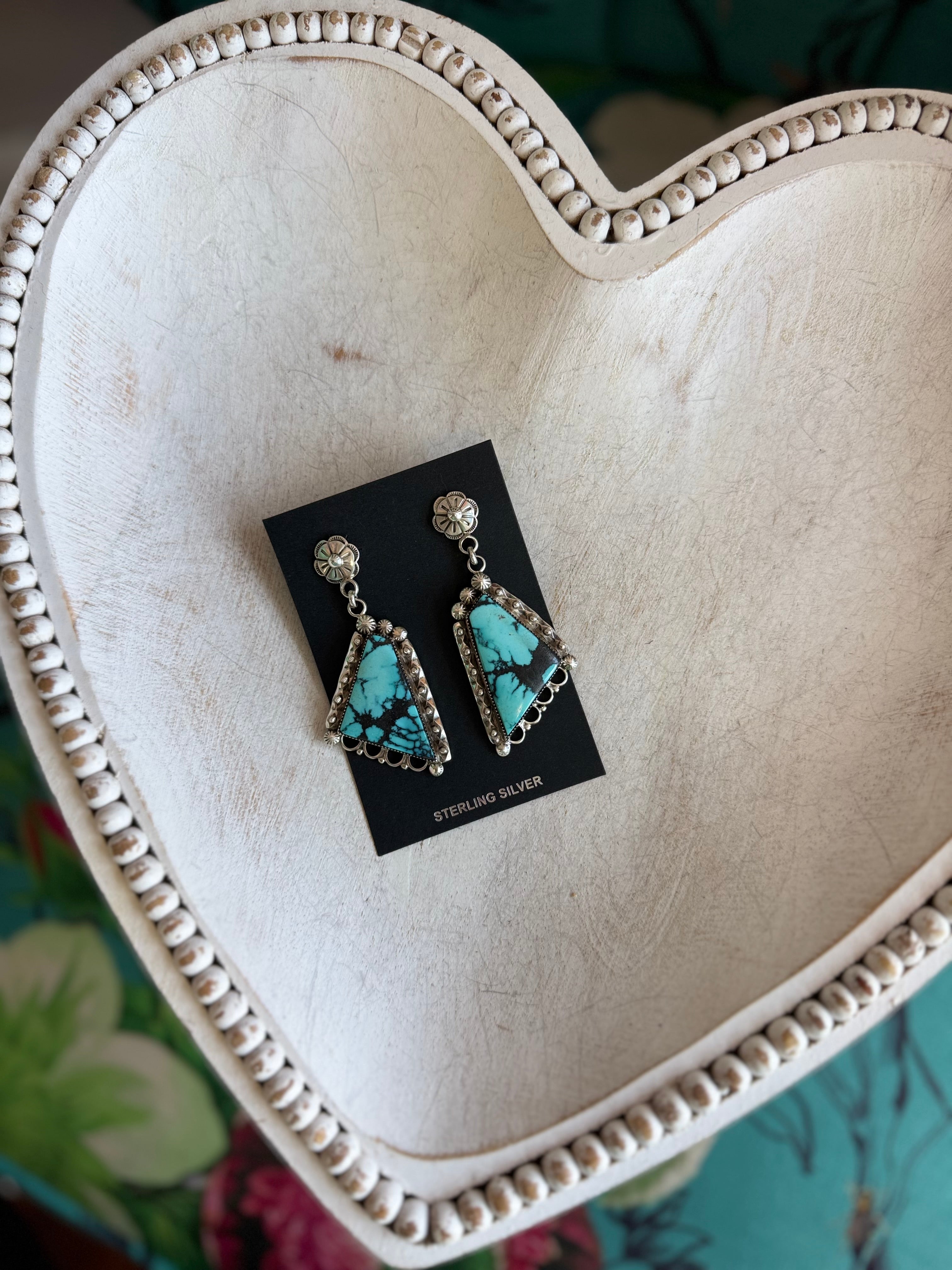 Emerald Rose earrings